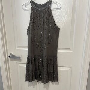 Love Sam Charcoal Dress with Sequins